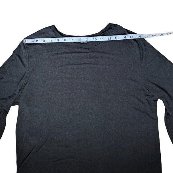 Streetwear Society Soft Stretchy Black Long Sleeve Top, Flared Sleeves Women S - Picture 7 of 9